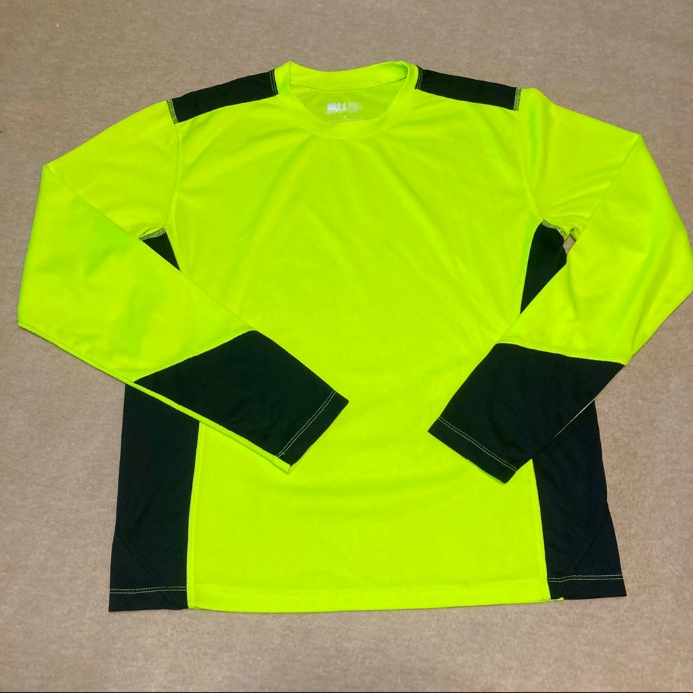 Black and Yellow Running Long Sleeve Shirt
